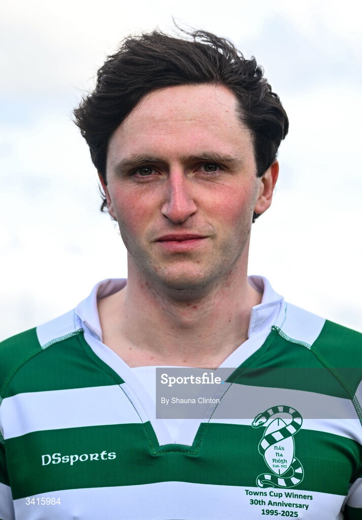 4 April 2026; Naas RFC captain Derry Lenehan ahead of the Bank of Ireland Provincial Towns Cup semi-final match between Naas RFC and Tullow RFC at County Carlow RFC in Oakpark, Carlow. Photo by Shauna Clinton/Sportsfile
