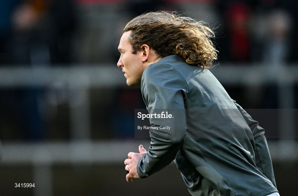 4 April 2026; Werner Kok of Ulster before the EPCR Challenge Cup match between Ulster and Ospreys at Affidea Stadium in Belfast. Photo by Ramsey Cardy/Sportsfile