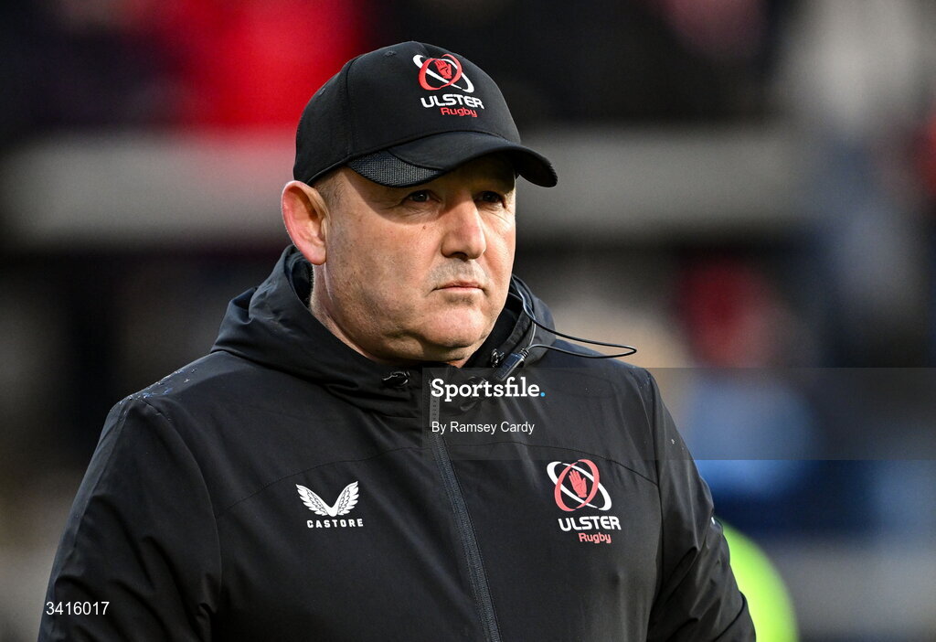 4 April 2026; Ulster head coach Richie Murphy before the EPCR Challenge Cup match between Ulster and Ospreys at Affidea Stadium in Belfast. Photo by Ramsey Cardy/Sportsfile