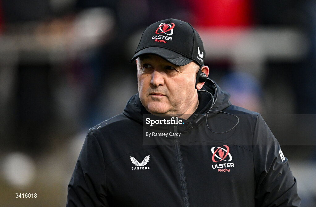 4 April 2026; Ulster head coach Richie Murphy before the EPCR Challenge Cup match between Ulster and Ospreys at Affidea Stadium in Belfast. Photo by Ramsey Cardy/Sportsfile