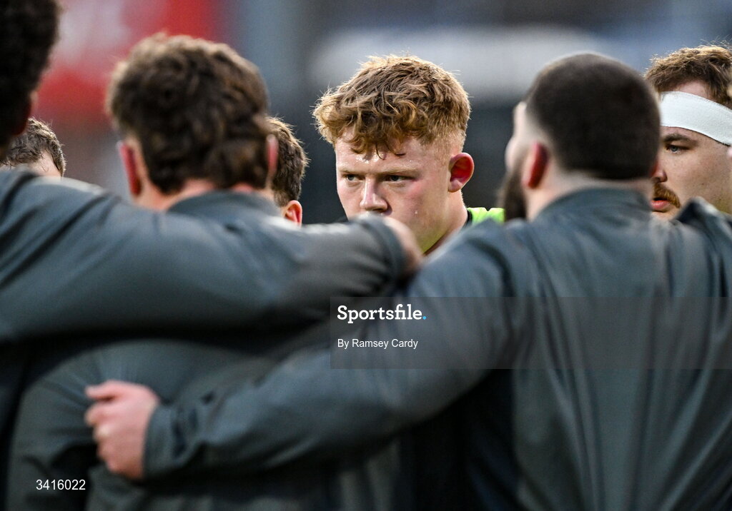 4 April 2026; Bryn Ward of Ulster before the EPCR Challenge Cup match between Ulster and Ospreys at Affidea Stadium in Belfast. Photo by Ramsey Cardy/Sportsfile