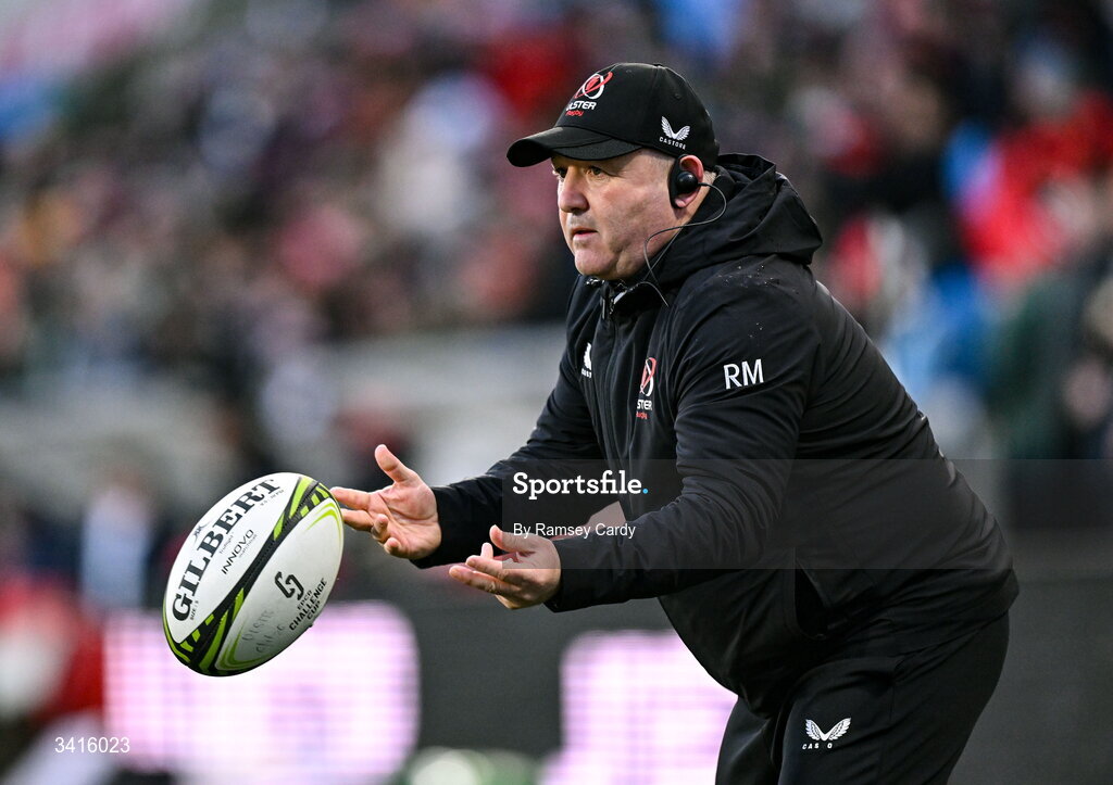 4 April 2026; Ulster head coach Richie Murphy before the EPCR Challenge Cup match between Ulster and Ospreys at Affidea Stadium in Belfast. Photo by Ramsey Cardy/Sportsfile