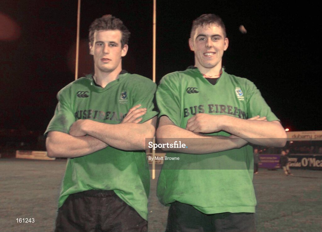 17 November 2004; Connacht U21 players Phillip Rowe, left, and Liam Scahill after the game against New Zealand U21. U21 Representative Match, Connacht U21 v New Zealand U21, Dubarry Park, Athlone. Picture credit; Matt Browne / SPORTSFILE