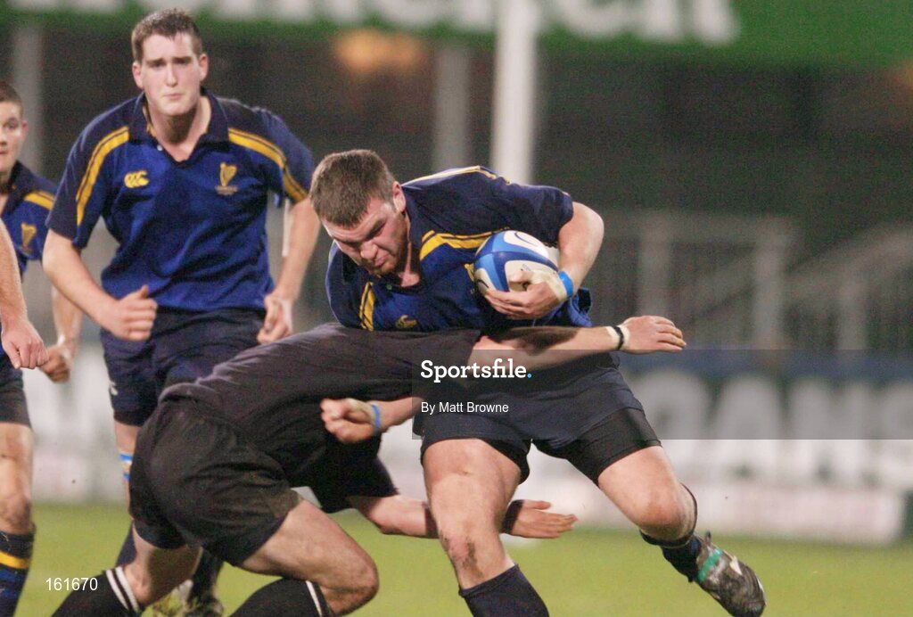 23 November 2004; Robert Sweeney, Leinster U21, in action against Kevin Farrell, New Zealand U21. U21 Representative Match, Leinster U21 v New Zealand U21, Donnybrook, Dublin. Picture credit; Matt Browne / SPORTSFILE