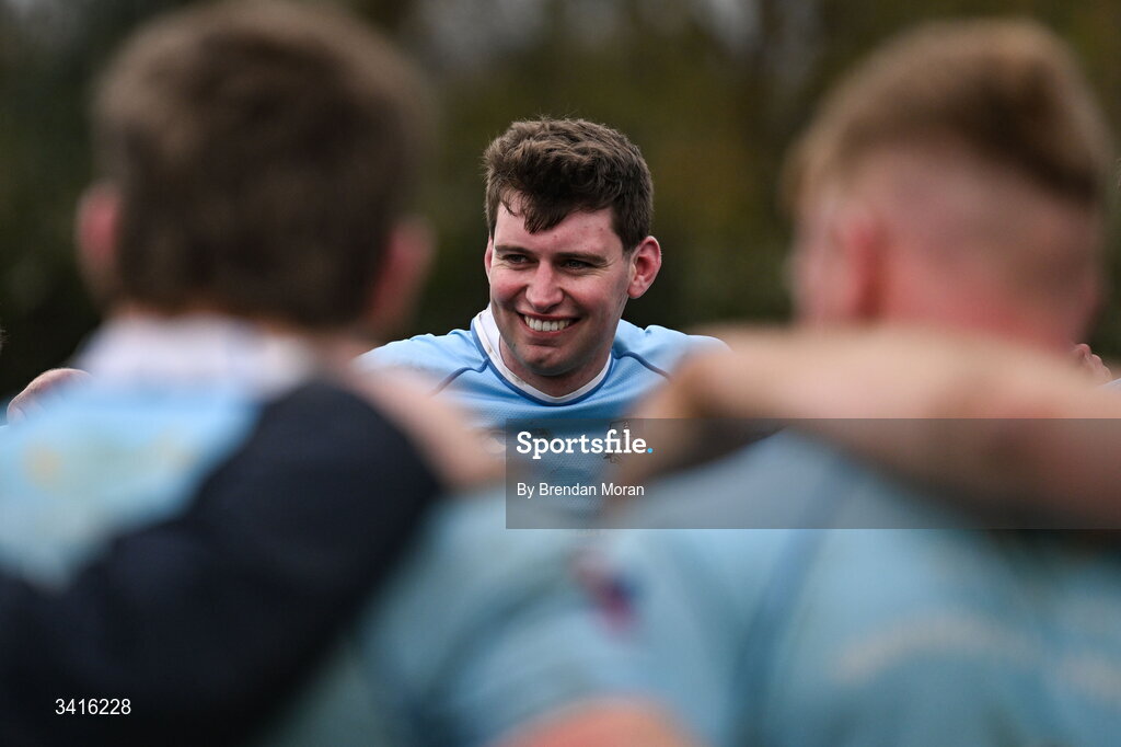 4 April 2026; Jack Hannon of MU Barnhall after the Energia Men's All-Ireland League Division match between MU Barnhall and Wanderers RFC at MU Barnhall RFC in Parsonstown, Kildare. Photo by Brendan Moran/Sportsfile