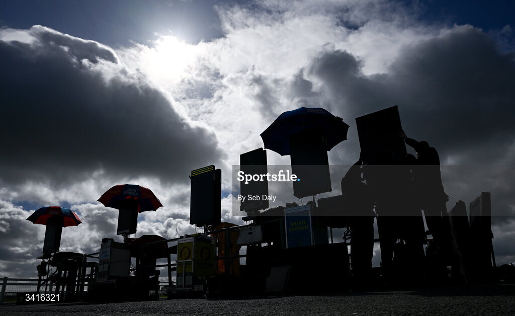 5 April 2026; Bookmakers set up their stalls ahead of racing on day two of the Fairyhouse Easter Festival at Fairyhouse Racecourse in Ratoath, Meath. Photo by Seb Daly/Sportsfile