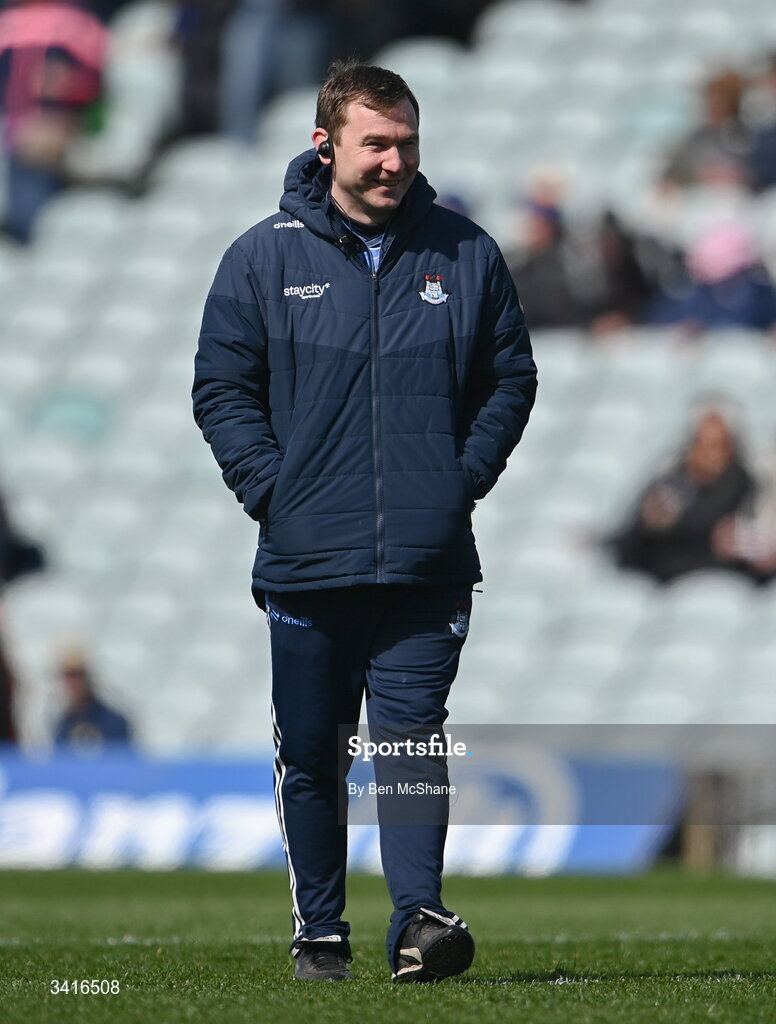 5 April 2026; Dublin manager Niall Ó Ceallacháin before the Allianz Hurling League Division 1B final match between Clare and Dublin at TUS Gaelic Grounds in Limerick. Photo by Ben McShane/Sportsfile