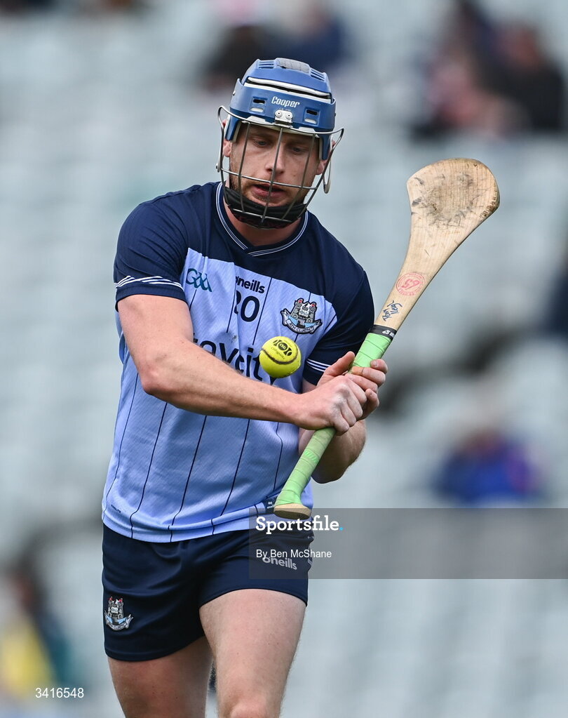 5 April 2026; Davy Keogh of Dublin before the Allianz Hurling League Division 1B final match between Clare and Dublin at TUS Gaelic Grounds in Limerick. Photo by Ben McShane/Sportsfile
