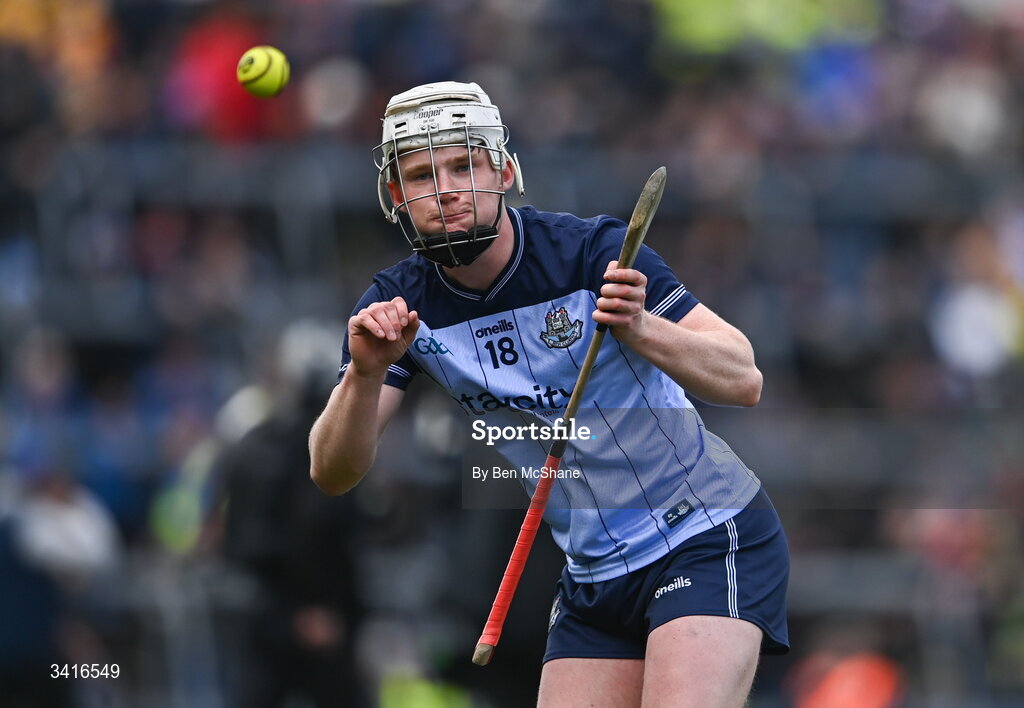 5 April 2026; Conal Ó Riain of Dublin before the Allianz Hurling League Division 1B final match between Clare and Dublin at TUS Gaelic Grounds in Limerick. Photo by Ben McShane/Sportsfile