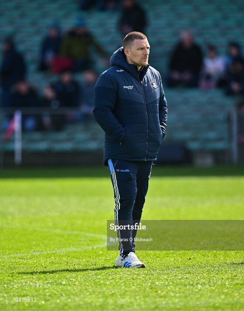5 April 2026; Dublin coach Andrew Conway before the Allianz Hurling League Division 1B final match between Clare and Dublin at TUS Gaelic Grounds in Limerick. Photo by Piaras Ó Mídheach/Sportsfile