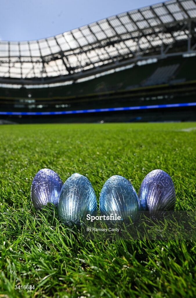 5 April 2026; A general view before the Investec Champions Cup match between Leinster and Edinburgh at the Aviva Stadium in Dublin. Photo by Ramsey Cardy/Sportsfile