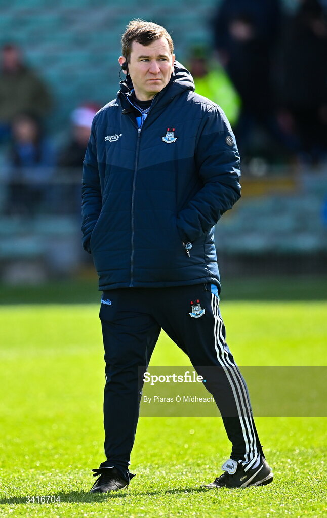 5 April 2026; Dublin manager Niall Ó Ceallacháin before the Allianz Hurling League Division 1B final match between Clare and Dublin at TUS Gaelic Grounds in Limerick. Photo by Piaras Ó Mídheach/Sportsfile