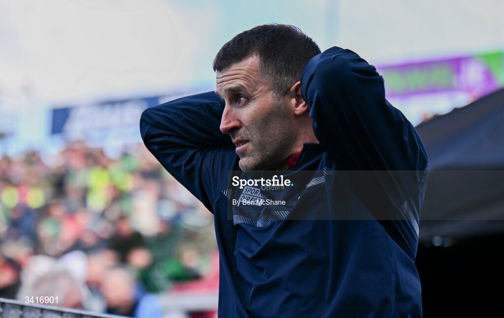 5 April 2026; Cork manager Ben O'Connor before the Allianz Hurling League Division 1A final match between Limerick and Cork at TUS Gaelic Grounds in Limerick. Photo by Ben McShane/Sportsfile
