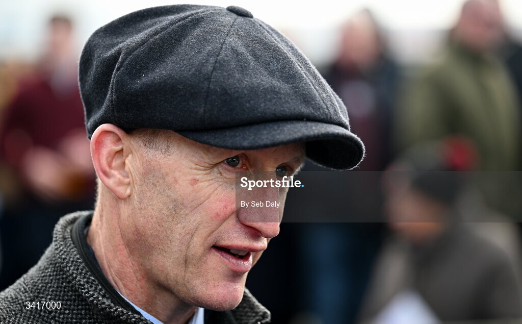 5 April 2026; Trainer Colm Murphy after sending out Zanoosh to win the Irish Stallion Farms EBF Honeysuckle Mares Novice Hurdle during day two of the Fairyhouse Easter Festival at Fairyhouse Racecourse in Ratoath, Meath. Photo by Seb Daly/Sportsfile