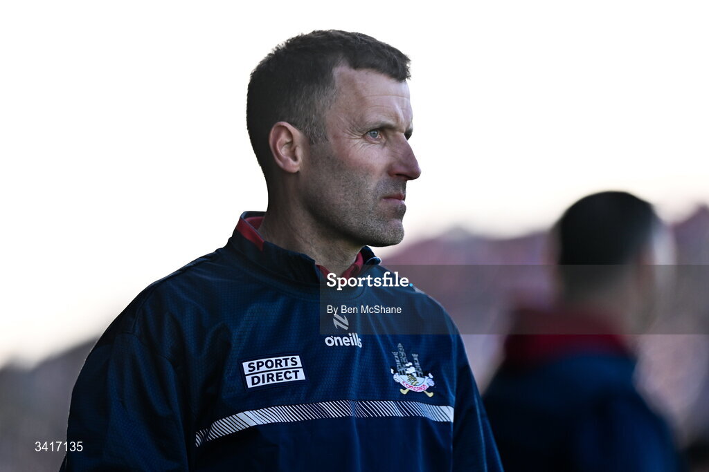 5 April 2026; Cork manager Ben O'Connor during the Allianz Hurling League Division 1A final match between Limerick and Cork at TUS Gaelic Grounds in Limerick. Photo by Ben McShane/Sportsfile