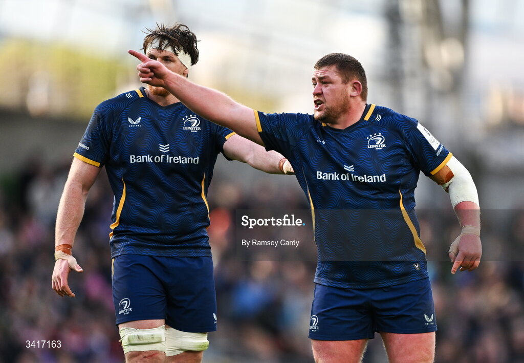 5 April 2026; Tadhg Furlong of Leinster during the Investec Champions Cup match between Leinster and Edinburgh at the Aviva Stadium in Dublin. Photo by Ramsey Cardy/Sportsfile