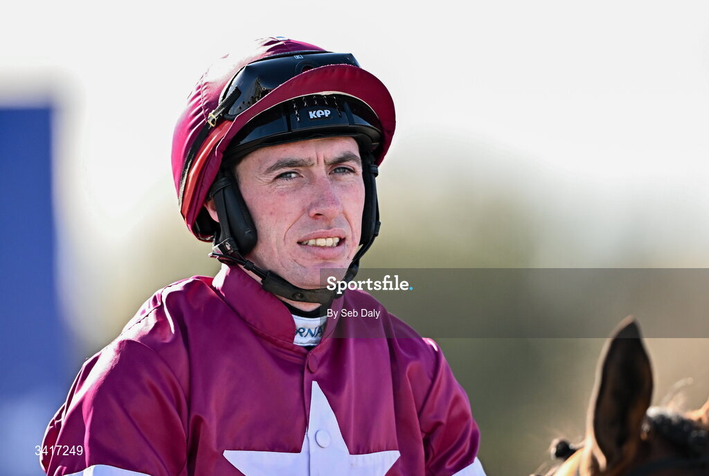5 April 2026; Jockey Jack Kennedy before the WillowWarm Gold Cup during day two of the Fairyhouse Easter Festival at Fairyhouse Racecourse in Ratoath, Meath. Photo by Seb Daly/Sportsfile