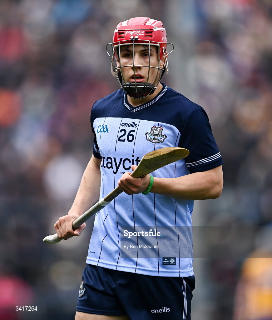 5 April 2026; Conor Groarke of Dublin during the Allianz Hurling League Division 1B final match between Clare and Dublin at TUS Gaelic Grounds in Limerick. Photo by Ben McShane/Sportsfile