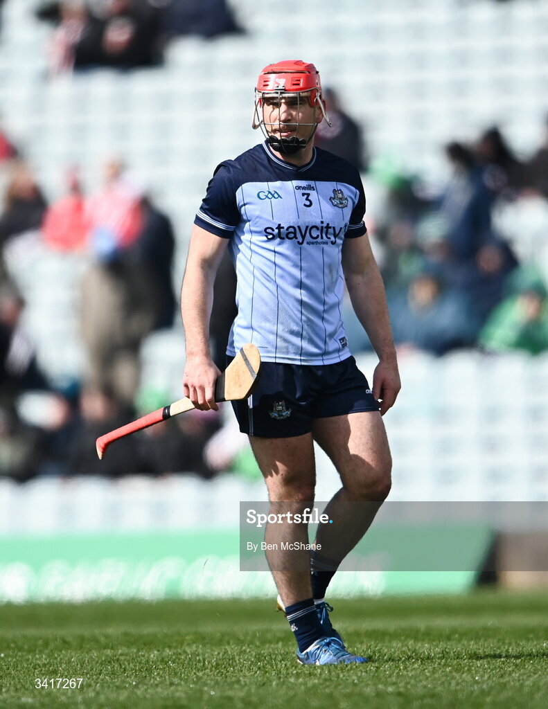 5 April 2026; Paddy Smyth of Dublin during the Allianz Hurling League Division 1B final match between Clare and Dublin at TUS Gaelic Grounds in Limerick. Photo by Ben McShane/Sportsfile