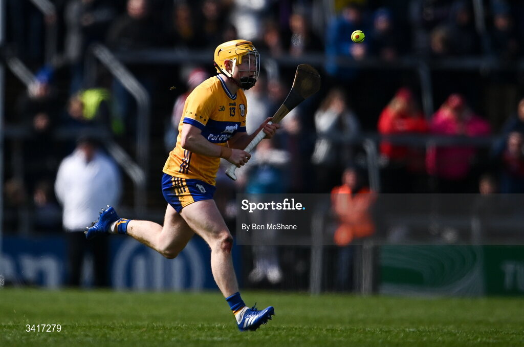 5 April 2026; Shane Meehan of Clare during the Allianz Hurling League Division 1B final match between Clare and Dublin at TUS Gaelic Grounds in Limerick. Photo by Ben McShane/Sportsfile