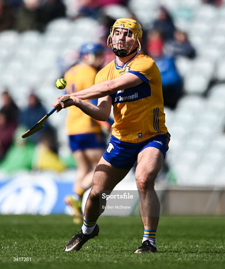 5 April 2026; Mark Rodgers of Clare during the Allianz Hurling League Division 1B final match between Clare and Dublin at TUS Gaelic Grounds in Limerick. Photo by Ben McShane/Sportsfile