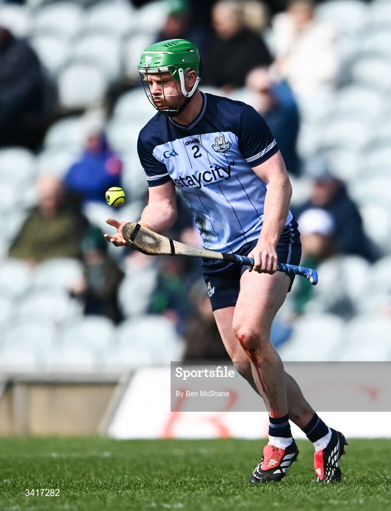 5 April 2026; Conor McHugh of Dublin during the Allianz Hurling League Division 1B final match between Clare and Dublin at TUS Gaelic Grounds in Limerick. Photo by Ben McShane/Sportsfile