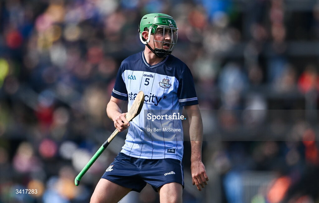 5 April 2026; Paddy Doyle of Dublin during the Allianz Hurling League Division 1B final match between Clare and Dublin at TUS Gaelic Grounds in Limerick. Photo by Ben McShane/Sportsfile