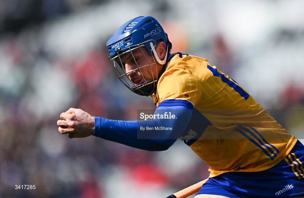5 April 2026; Shane O'Donnell of Clare during the Allianz Hurling League Division 1B final match between Clare and Dublin at TUS Gaelic Grounds in Limerick. Photo by Ben McShane/Sportsfile