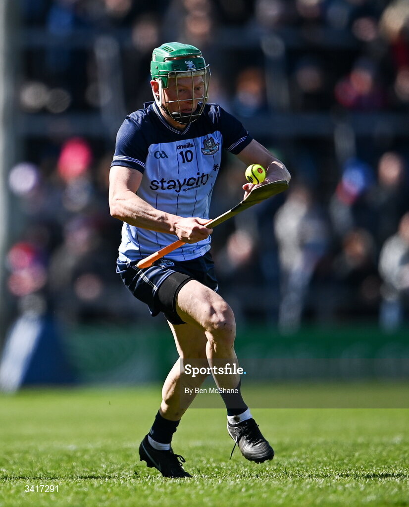 5 April 2026; Fergal Whitely of Dublin during the Allianz Hurling League Division 1B final match between Clare and Dublin at TUS Gaelic Grounds in Limerick. Photo by Ben McShane/Sportsfile