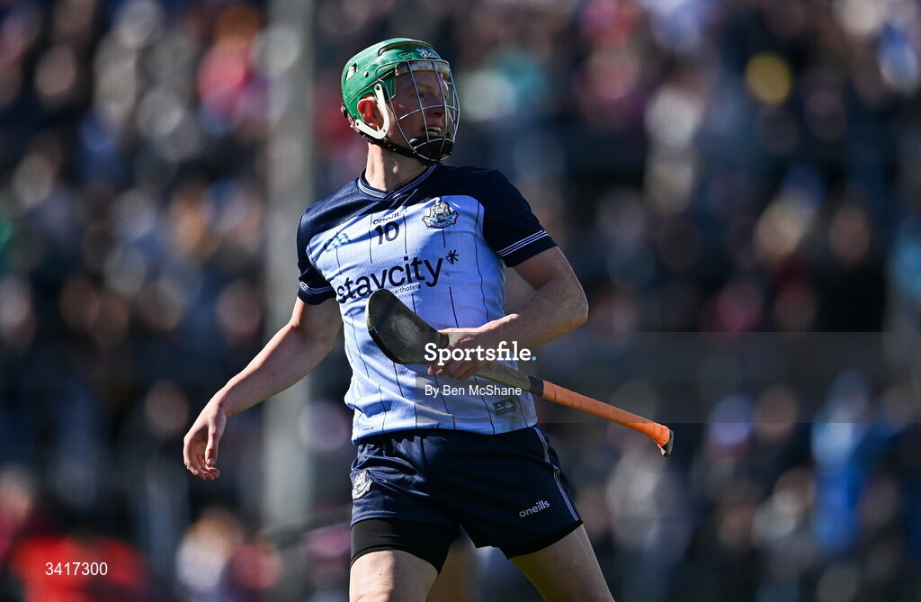 5 April 2026; Fergal Whitely of Dublin during the Allianz Hurling League Division 1B final match between Clare and Dublin at TUS Gaelic Grounds in Limerick. Photo by Ben McShane/Sportsfile