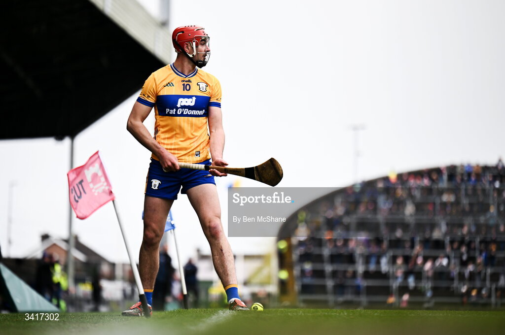 5 April 2026; Peter Duggan of Clare during the Allianz Hurling League Division 1B final match between Clare and Dublin at TUS Gaelic Grounds in Limerick. Photo by Ben McShane/Sportsfile