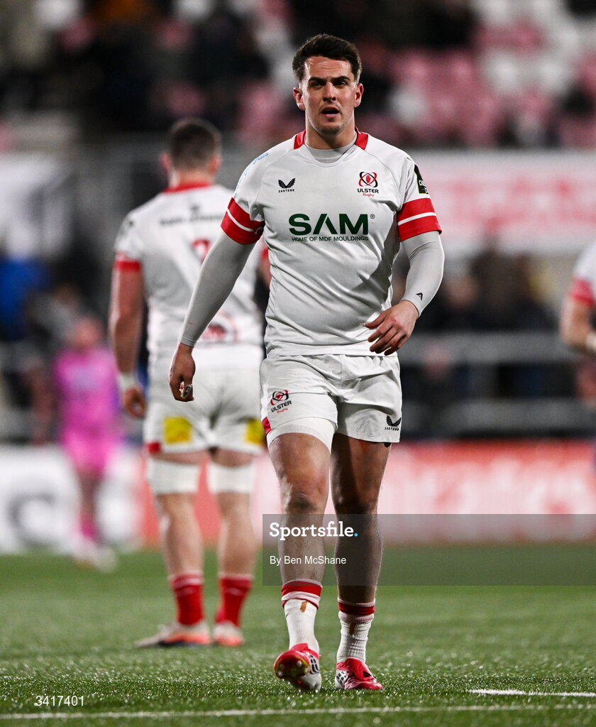 4 April 2026; James Hume of Ulster during the EPCR Challenge Cup match between Ulster and Ospreys at Affidea Stadium in Belfast. Photo by Ben McShane/Sportsfile