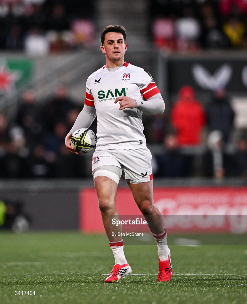 4 April 2026; James Hume of Ulster during the EPCR Challenge Cup match between Ulster and Ospreys at Affidea Stadium in Belfast. Photo by Ben McShane/Sportsfile
