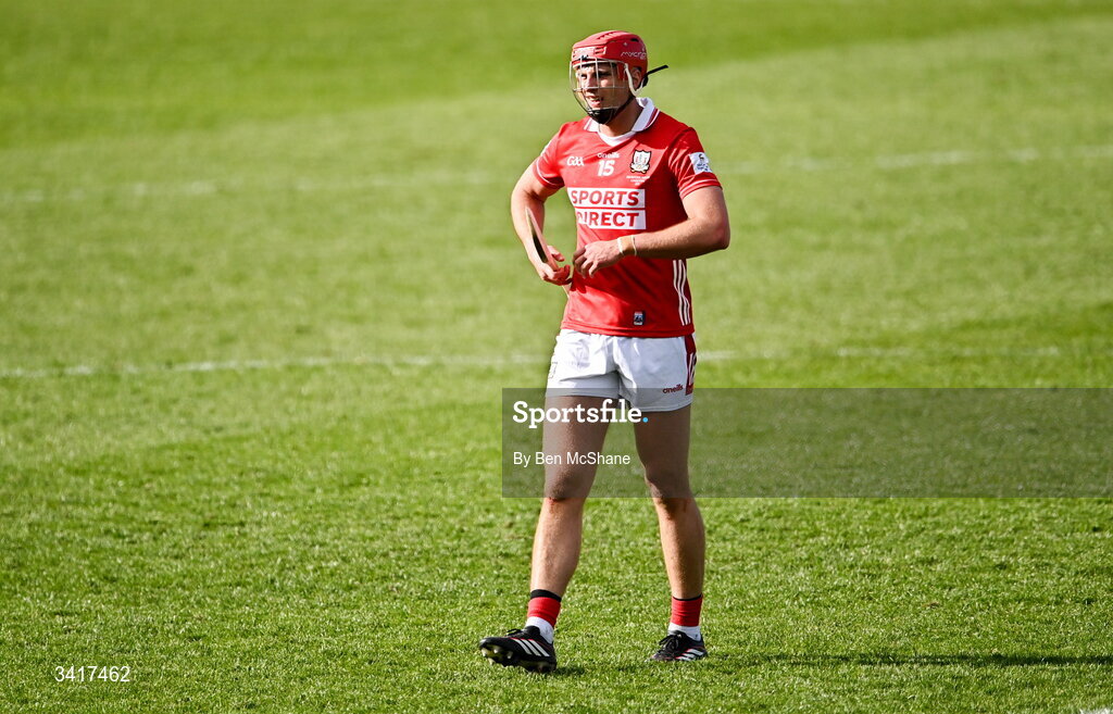 5 April 2026; Brian Hayes of Cork during the Allianz Hurling League Division 1A final match between Limerick and Cork at TUS Gaelic Grounds in Limerick. Photo by Ben McShane/Sportsfile