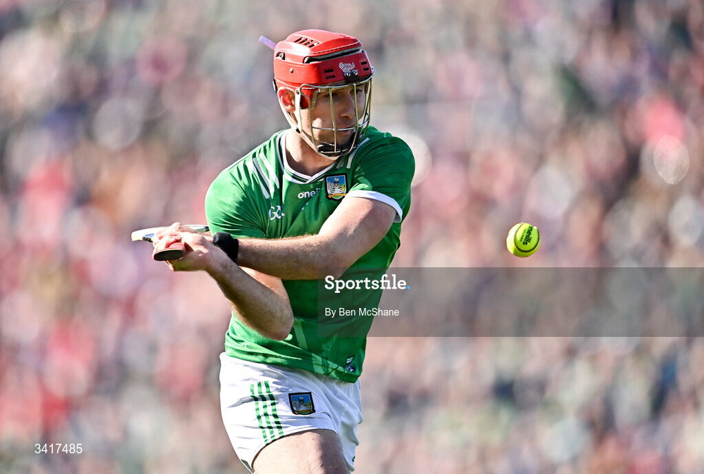 5 April 2026; Barry Nash of Limerick during the Allianz Hurling League Division 1A final match between Limerick and Cork at TUS Gaelic Grounds in Limerick. Photo by Ben McShane/Sportsfile
