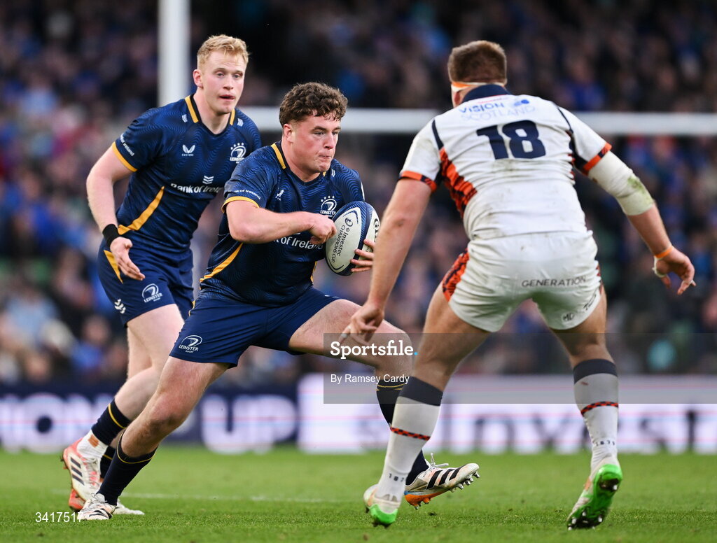 5 April 2026; Gus McCarthy of Leinster during the Investec Champions Cup match between Leinster and Edinburgh at the Aviva Stadium in Dublin. Photo by Ramsey Cardy/Sportsfile
