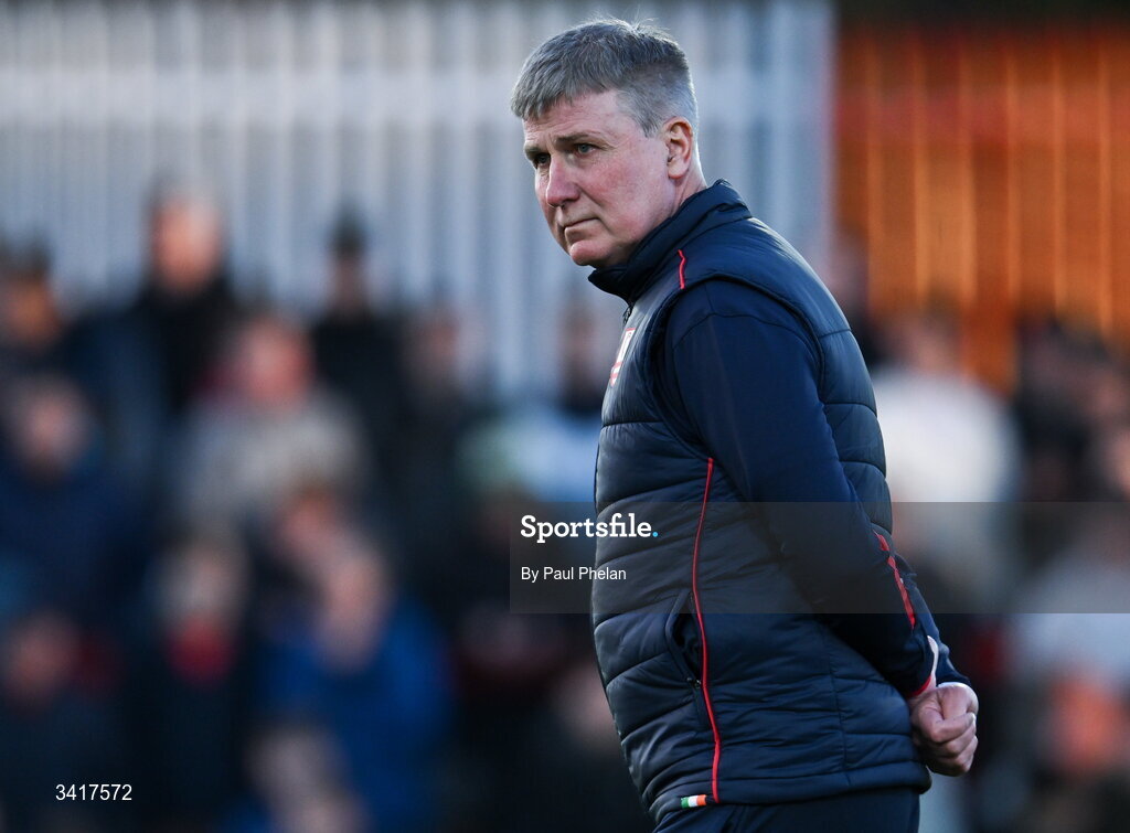 3 April 2026; St Patrick's Athletic manager Stephen Kenny before the SSE Airtricity Men's Premier Division match between St Patrick's Athletic and Sligo Rovers at Richmond Park in Dublin. Photo by Paul Phelan/Sportsfile