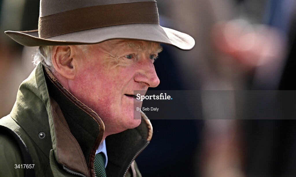 6 April 2026; Trainer Willie Mullins during day three of the Fairyhouse Easter Festival at Fairyhouse Racecourse in Ratoath, Meath. Photo by Seb Daly/Sportsfile