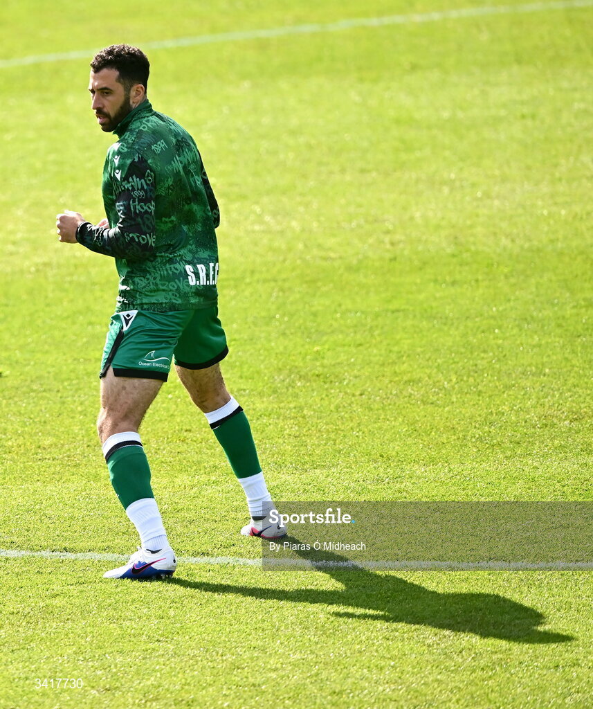 6 April 2026; Roberto Lopes of Shamrock Rovers before the SSE Airtricity Men's Premier Division match between Shamrock Rovers and Shelbourne at Tallaght Stadium in Dublin. Photo by Piaras Ó Mídheach/Sportsfile