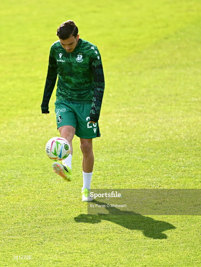 6 April 2026; Najemedine Razi of Shamrock Rovers during the SSE Airtricity Men's Premier Division match between Shamrock Rovers and Shelbourne at Tallaght Stadium in Dublin. Photo by Piaras Ó Mídheach/Sportsfile