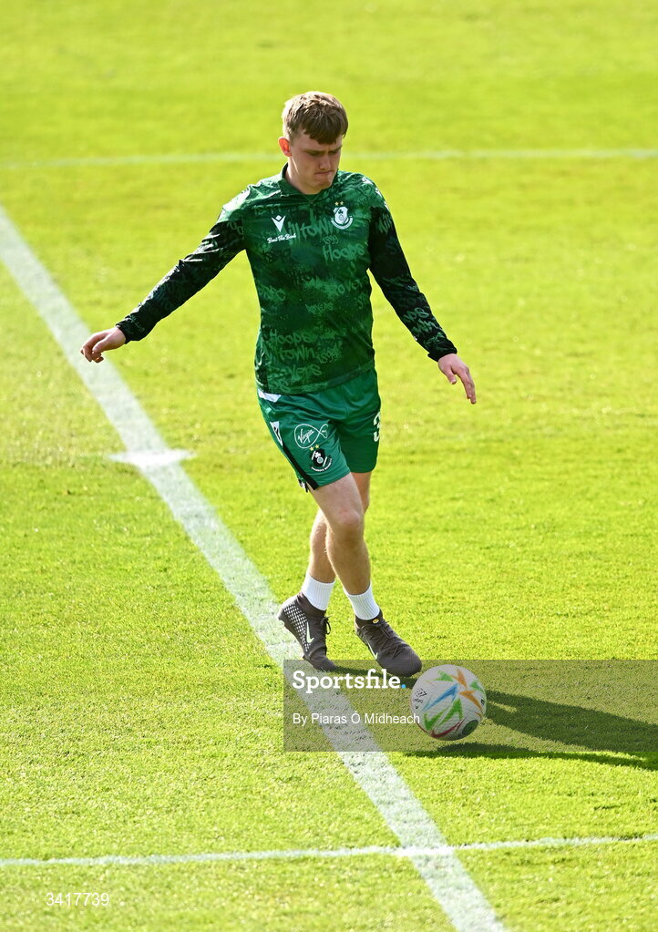 6 April 2026; Michael Noonan of Shamrock Rovers during the SSE Airtricity Men's Premier Division match between Shamrock Rovers and Shelbourne at Tallaght Stadium in Dublin. Photo by Piaras Ó Mídheach/Sportsfile
