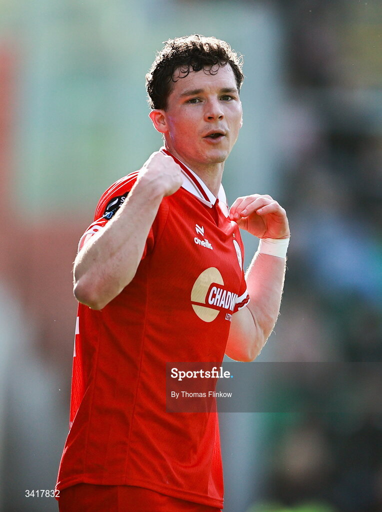 6 April 2026; Ali Coote of Shelbourne celebrates after scoring his side's first goal during the SSE Airtricity Men's Premier Division match between Shamrock Rovers and Shelbourne at Tallaght Stadium in Dublin. Photo by Thomas Flinkow/Sportsfile