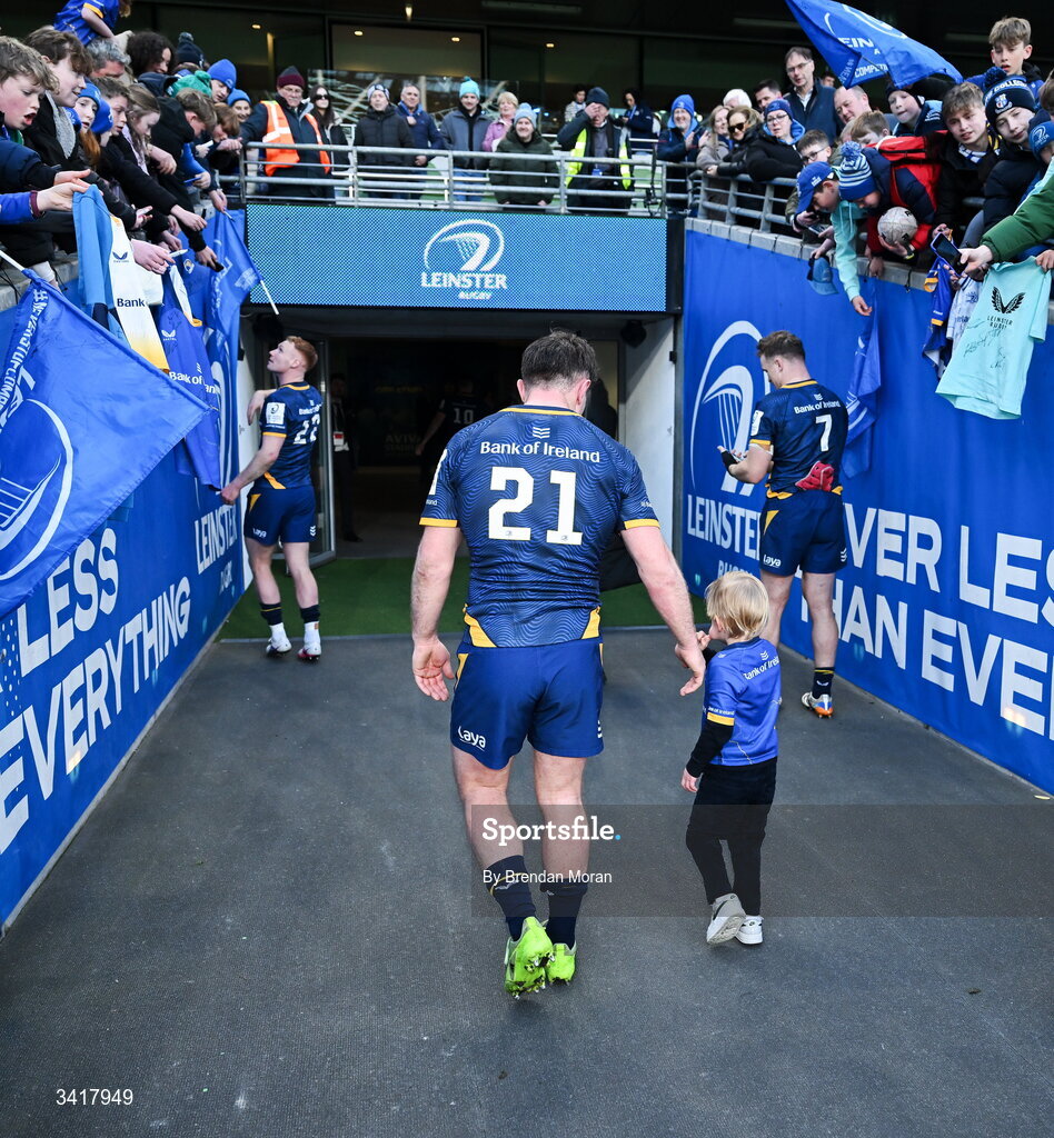 5 April 2026; YYYY before the Investec Champions Cup match between Leinster and Edinburgh at the Aviva Stadium in Dublin. Photo by Brendan Moran/Sportsfile