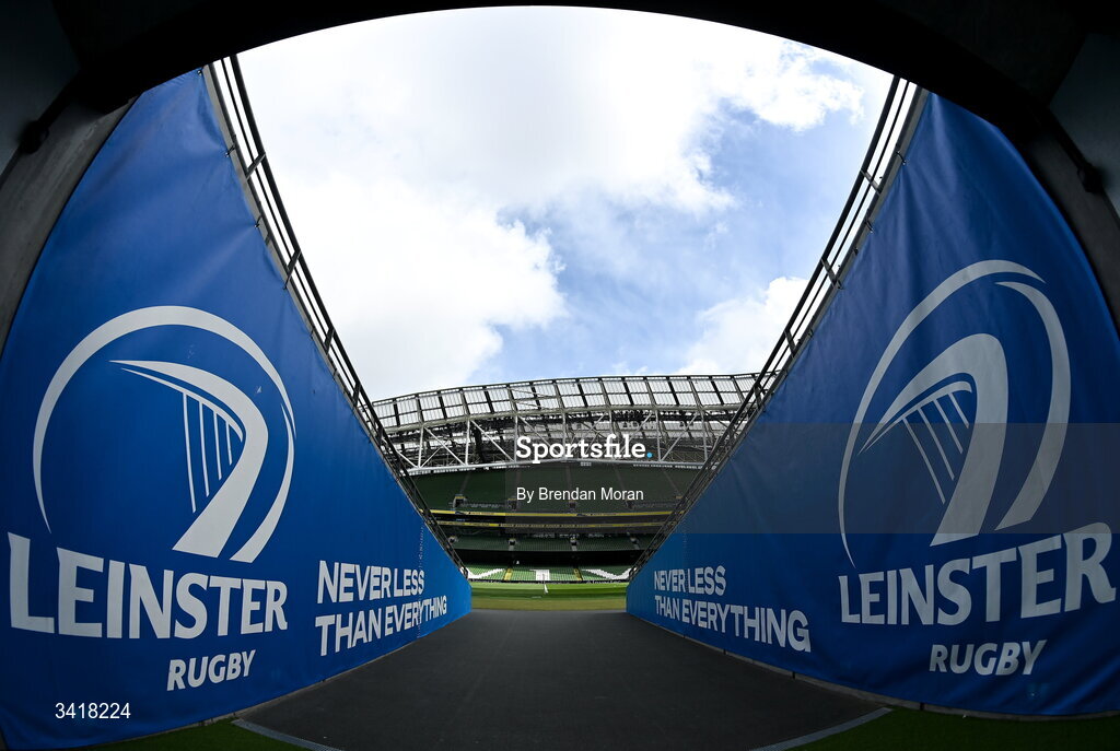 5 April 2026; A general view of the Aviva Stadium before the Investec Champions Cup match between Leinster and Edinburgh in Dublin. Photo by Brendan Moran/Sportsfile