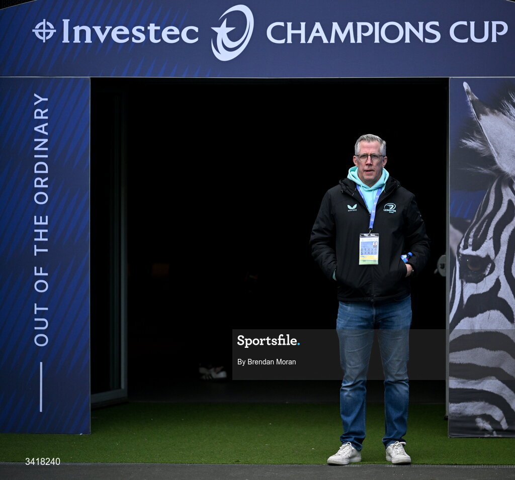 5 April 2026; Leinster chief operations officer Guy Easterby before the Investec Champions Cup match between Leinster and Edinburgh at the Aviva Stadium in Dublin. Photo by Brendan Moran/Sportsfile