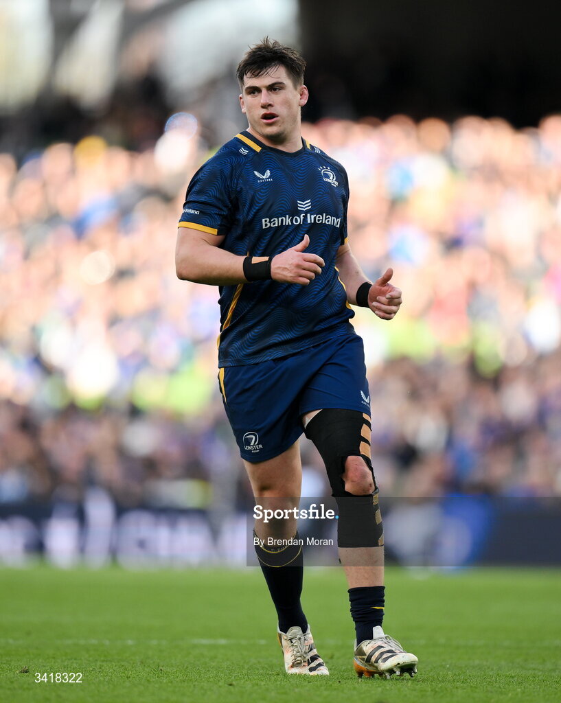 5 April 2026; Dan Sheehan of Leinster during the Investec Champions Cup match between Leinster and Edinburgh at the Aviva Stadium in Dublin. Photo by Brendan Moran/Sportsfile