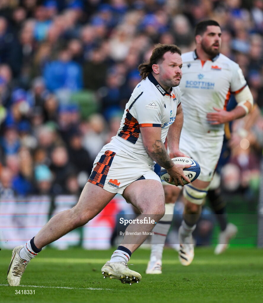 5 April 2026; Ewan Ashman of Edinburgh during the Investec Champions Cup match between Leinster and Edinburgh at the Aviva Stadium in Dublin. Photo by Brendan Moran/Sportsfile