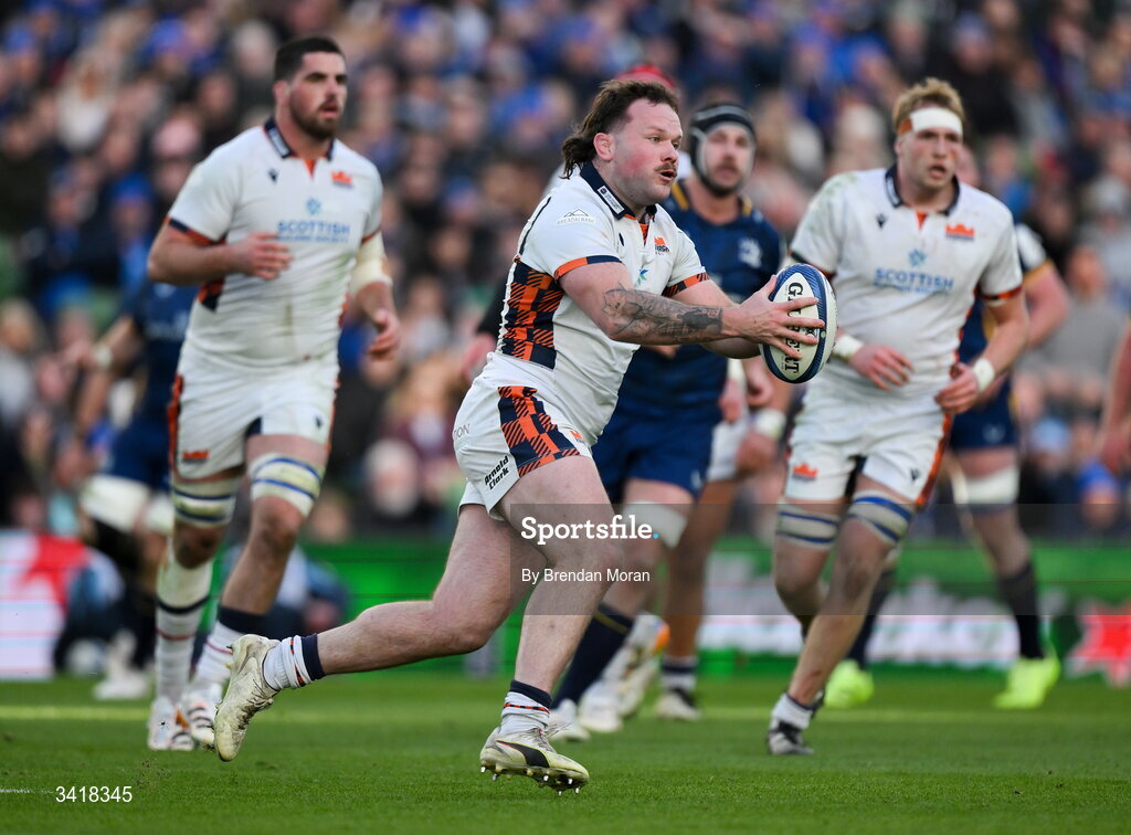 5 April 2026; Ewan Ashman of Edinburgh during the Investec Champions Cup match between Leinster and Edinburgh at the Aviva Stadium in Dublin. Photo by Brendan Moran/Sportsfile