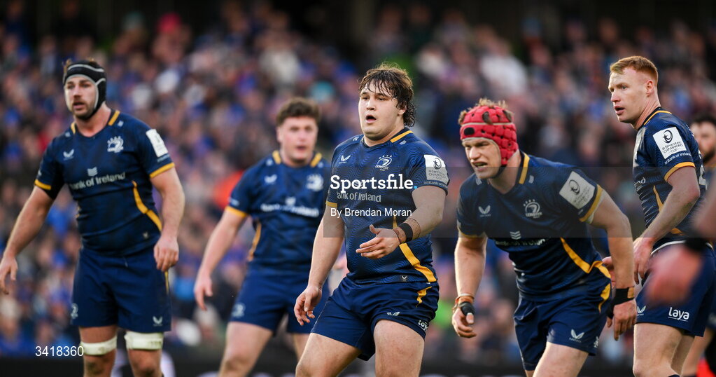 5 April 2026; Alex Usanov of Leinster during the Investec Champions Cup match between Leinster and Edinburgh at the Aviva Stadium in Dublin. Photo by Brendan Moran/Sportsfile