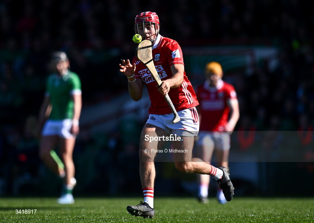 5 April 2026; William Buckley of Cork during the Allianz Hurling League Division 1A final match between Limerick and Cork at TUS Gaelic Grounds in Limerick. Photo by Piaras Ó Mídheach/Sportsfile